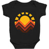 sunset mountain Baby Bodysuit