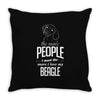 The More People I Meet The More I Love My Beagle Gifts Throw Pillow