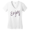 cute enjoy Women's V-Neck T-Shirt