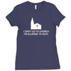 i can't go to church i'm allergic to nuts Ladies Fitted T-Shirt