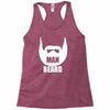 man beard funny mens Racerback Tank