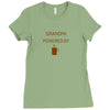 Grandpa Powered by coffee Ladies Fitted T-Shirt