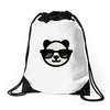 cool panda Drawstring Bags