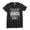 goat halloween costume Ladies Fitted T-Shirt