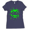 space invader 2 splat Ladies Fitted T-Shirt