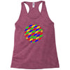 funny girly colorful patterns mustaches Racerback Tank