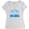 i'd rather be skiing Women's Triblend Scoop T-shirt