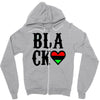 black love Zipper Hoodie