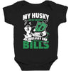my husky is in charge! Baby Bodysuit