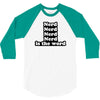 nerd is the word 3/4 Sleeve Shirt
