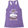 daddy and daughter  always heart to heart Racerback Tank