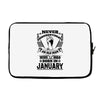 Never Underestimate Old Man Who Was Born January Laptop sleeve