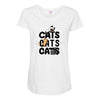 cats cats cats Maternity Scoop Neck T-shirt