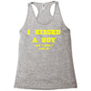 i kissed a boy Racerback Tank