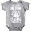 beer drinker camping!! Baby Bodysuit