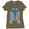 r2d2 typography Ladies Fitted T-Shirt