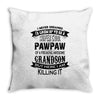 Super Cool Pawpaw Of A Freaking Awesome Grandson Throw Pillow