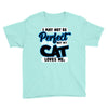 i may not be be perfect but my cat loves me Youth Tee
