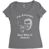i'm awesome  funnycomic deal with it party retro cool Women's Triblend Scoop T-shirt