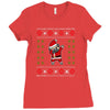 pug christmas Ladies Fitted T-Shirt