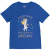 Unicorns are born in January V-Neck Tee