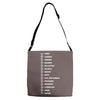 beard length chart funny professor grandpa mustache humor Adjustable Strap Totes