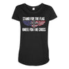 stand for the flag kneel for the cross Maternity Scoop Neck T-shirt