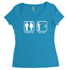fishing   problem solved mens funny Women's Triblend Scoop T-shirt