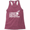 for your protection Racerback Tank