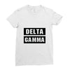 Delta Gamma Black Ladies Fitted T-Shirt