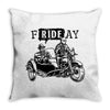 frideay white Throw Pillow
