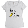 be a hero Women's Triblend Scoop T-shirt
