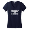 yo momma serves more requests than http Women's V-Neck T-Shirt