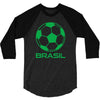 brasil sport soccer ball fun 3/4 Sleeve Shirt