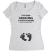 I've Been Creating A Tiny Human What Have You Been Doing Today Women's Triblend Scoop T-shirt