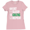eat sleep celtic Ladies Fitted T-Shirt