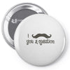 mustache Pin-back button