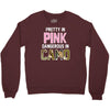 pretty in pink dangerous in camo funny Crewneck Sweatshirt
