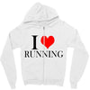i love running Zipper Hoodie