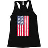 t-rex vintage american flag Racerback Tank