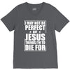 i may not be perfect but jesus thinks i'm to die for V-Neck Tee