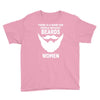 funny beards printed Youth Tee
