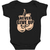Never Give Up Uterine Cancer Awareness Baby Bodysuit