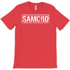 samcro funny retro biker gang sons fancy dress anarchy vintage T-Shirt