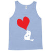 bird love heart animal graph note music party pop art gift Tank Top
