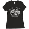 this is what an awesome plasterer looks like Ladies Fitted T-Shirt