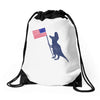 Patriotic T-Rex Drawstring Bags