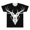 deer head vector white logo All Over Men's T-shirt