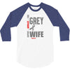 I Wear Grey For My Wife (Brain Cancer Awareness) 3/4 Sleeve Shirt