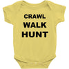 crawl walk hunt Baby Bodysuit